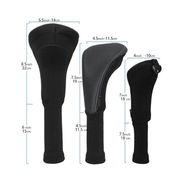 Plain Color Meshy Neoprene Golf Headcover Set